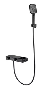 Смеситель для душа WONZON & WOGHAND WW-B2551-MB с термостатом, черный