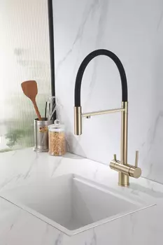 Смеситель для кухни Abber Wasser Kreis AF81141G золото матовое