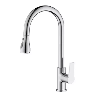 Смеситель для кухни Aquatek Лагуно AQ1784CR с вытяжным изливом, хром