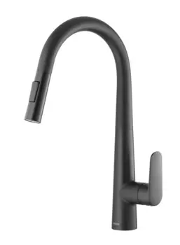 Смеситель для кухни Arrow AG4519MB с вытяжным изливом, черный матовый