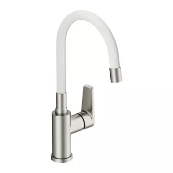Смеситель для кухни Cersanit Moduo A68232 с гибким изливом, белый