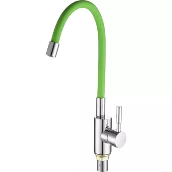 Смеситель для кухни Fashun A4053+B05 хром, зеленый