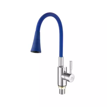 Смеситель для кухни Fashun A4053+B11 хром, синий