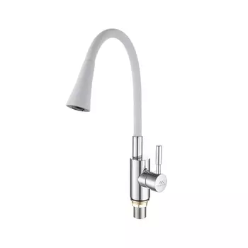 Смеситель для кухни Fashun A4053+B13 хром, белый