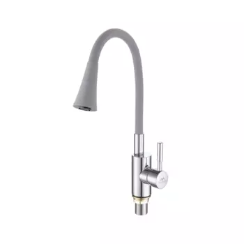 Смеситель для кухни Fashun A4053+B17 хром, серый