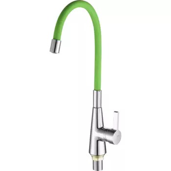 Смеситель для кухни Fashun A4153+B05 хром, зеленый