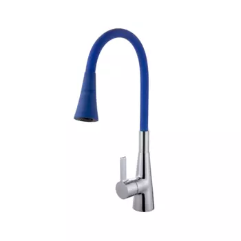Смеситель для кухни Fashun A4153+B11 хром, синий