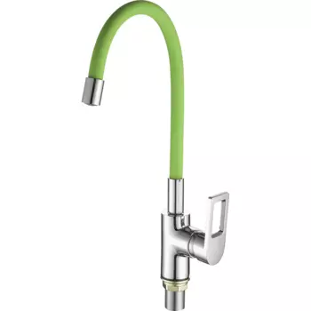Смеситель для кухни Fashun A4253+B05 хром, зеленый