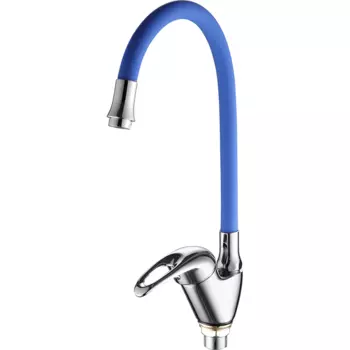 Смеситель для кухни Fashun A4403+A7253 хром, синий