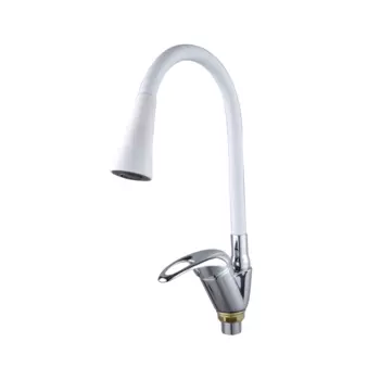 Смеситель для кухни Fashun A4403+A7356 хром, белый