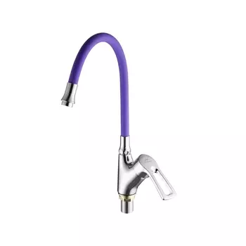 Смеситель для кухни Fashun A4466+A7254 хром, фиолетовый