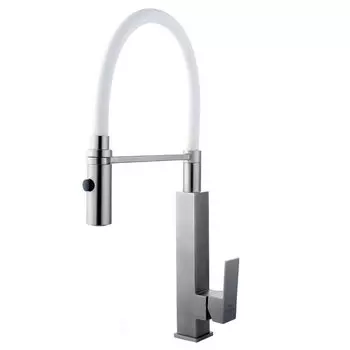 Смеситель для кухни Fashun A54102-8 сатин, белый