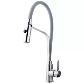 Смеситель для кухни Fashun A54112-12 сатин. серый