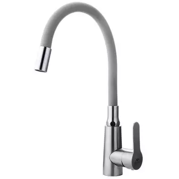 Смеситель для кухни Fashun A54301-12 сатин, серый