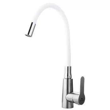 Смеситель для кухни Fashun A54301-8 сатин, белый