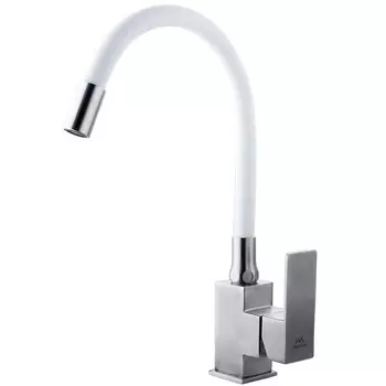 Смеситель для кухни Fashun A54302-8 сатин, белый