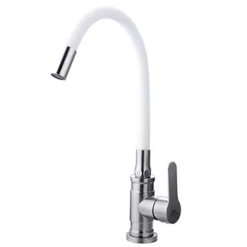 Смеситель для кухни Fashun A54401-8 сатин, белый