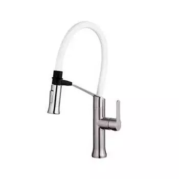 Смеситель для кухни Fashun A54501-8 сатин, белый