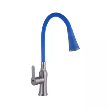 Смеситель для кухни Fashun A54801+N7351 сатин, синий