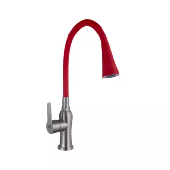 Смеситель для кухни Fashun A54801+N7358 сатин, красный