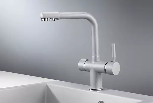 Смеситель для кухни Granula 2088, АЛЮМИНИУМ