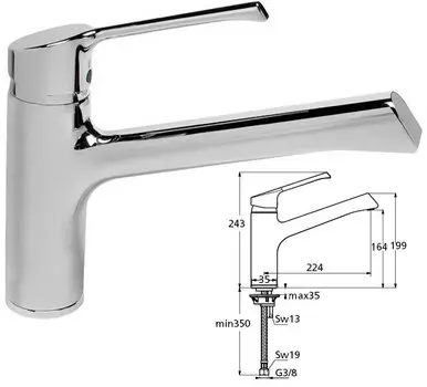 Смеситель для кухни Ideal Standard Retta B8981AA