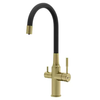 Смеситель для кухни Lemark Expert LM5083LGN-Black золото, черный