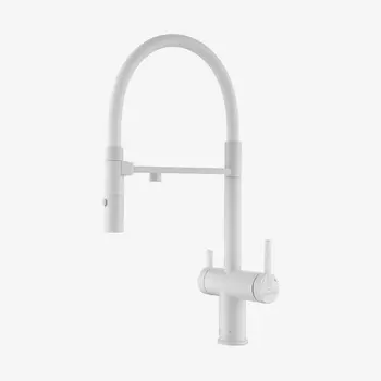 Смеситель для кухни Paulmark Gravity Gr213888-WH белый матовый