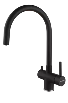 Смеситель для кухни Paulmark Heller He213218-418 черный металлик