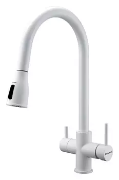 Смеситель для кухни Paulmark Lange LA214212-431(WH) матовый белый