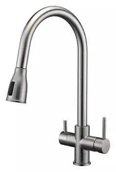 Смеситель для кухни Paulmark Lange LA214212-BS брашированная сталь