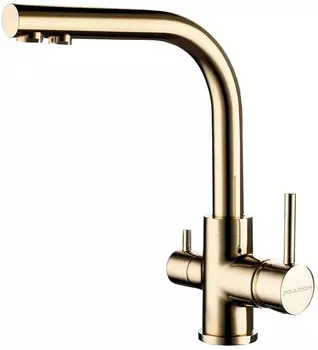 Смеситель для кухни Paulmark LANGE La214212-SBG светлое брашированное золото