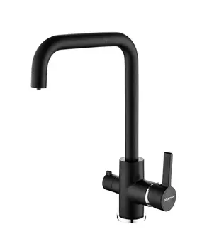 Смеситель для кухни Paulmark Logas Lo213021-418 Чёрный металлик