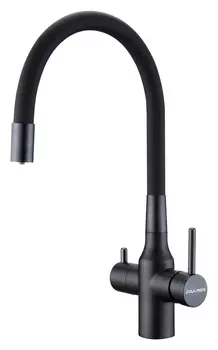 Смеситель для кухни Paulmark Salix SA213419-BLM черный металлик