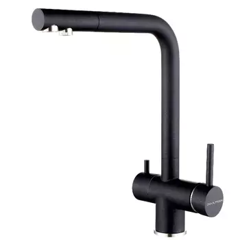 Смеситель для кухни Paulmark Skalen Sk213020-418 Чёрный металлик