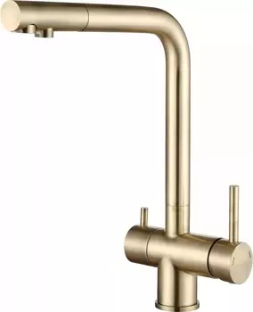 Смеситель для кухни Paulmark Skalen Sk213020-BG брашированное золото