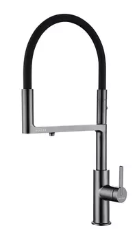 Смеситель для кухни Paulmark Tornado To213402-GB глянцевый черный