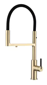 Смеситель для кухни Paulmark Tornado To213402-SBG светлое брашированное золото