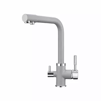 Смеситель для кухни Point PN3103AL серый, хром