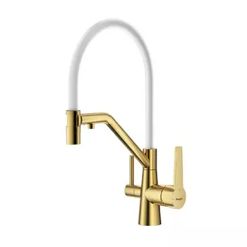Смеситель для кухни Raglo R80 R80.62.03 золотой сатин, с подключением к фильтру