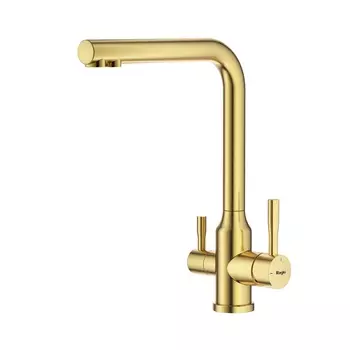 Смеситель для кухни Raglo R81 R81.61.03 золотой сатин, с подключением к фильтру