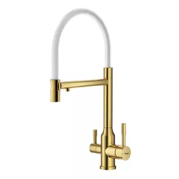 Смеситель для кухни Raglo R81 R81.63.03 золотой сатин, с подключением к фильтру