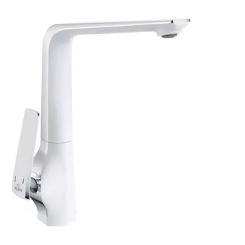 Смеситель для кухни Rose R1313F белый, хром