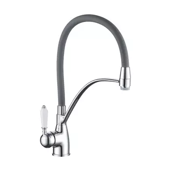 Смеситель для кухни Rose R153 хром серый