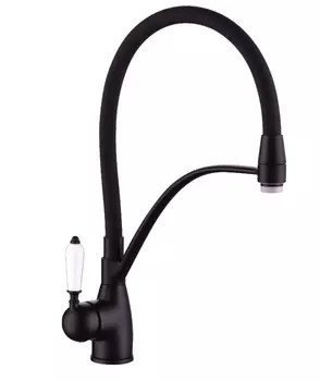 Смеситель для кухни Rose R153H матовый черный