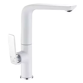 Смеситель для кухни Rose R2713F белый, хром