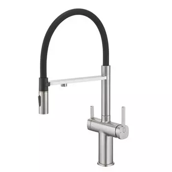 Смеситель для кухни Rose R358L с подключением фильтра воды, сатин