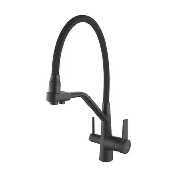 Смеситель для кухни Rose R558H черный