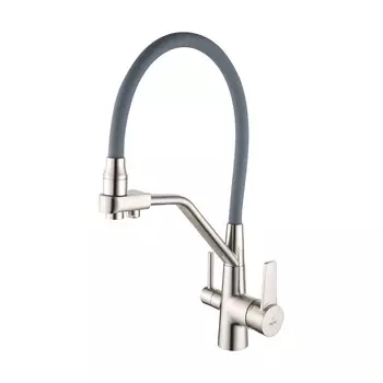 Смеситель для кухни Rose R558L сатин