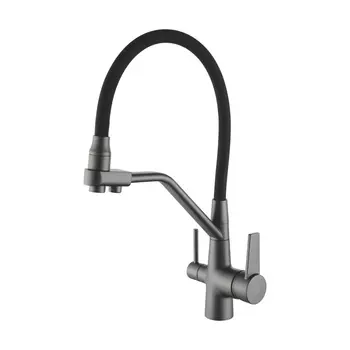 Смеситель для кухни Rose R558Y серый